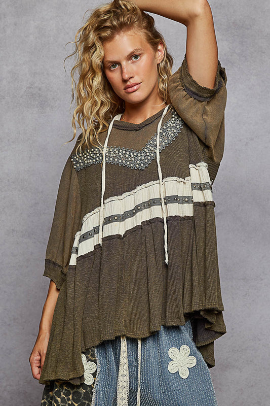 POL: Hooded Detail Top