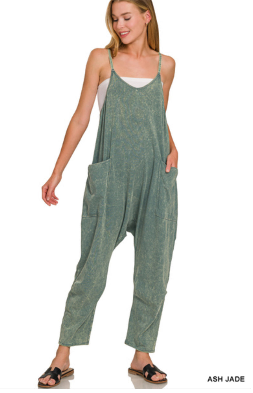 Zipper Back Jumpsuit