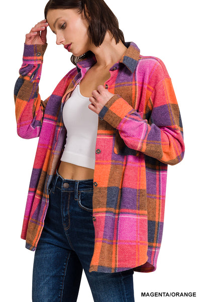 Polar Plaid Fleece Shacket