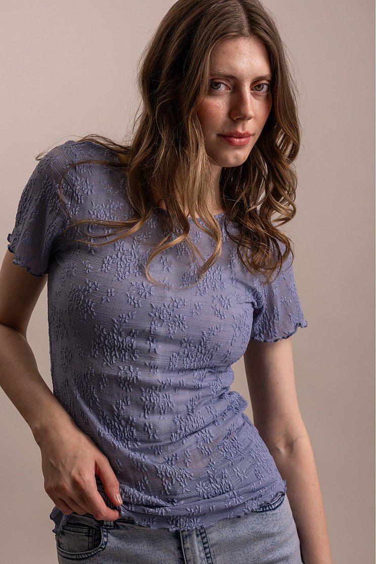 Short Sleeve Lace Top
