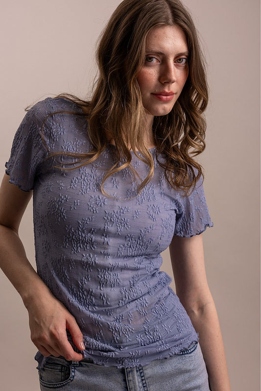 Short Sleeve Lace Top