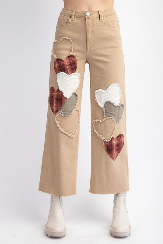 Heart Patchy Pants