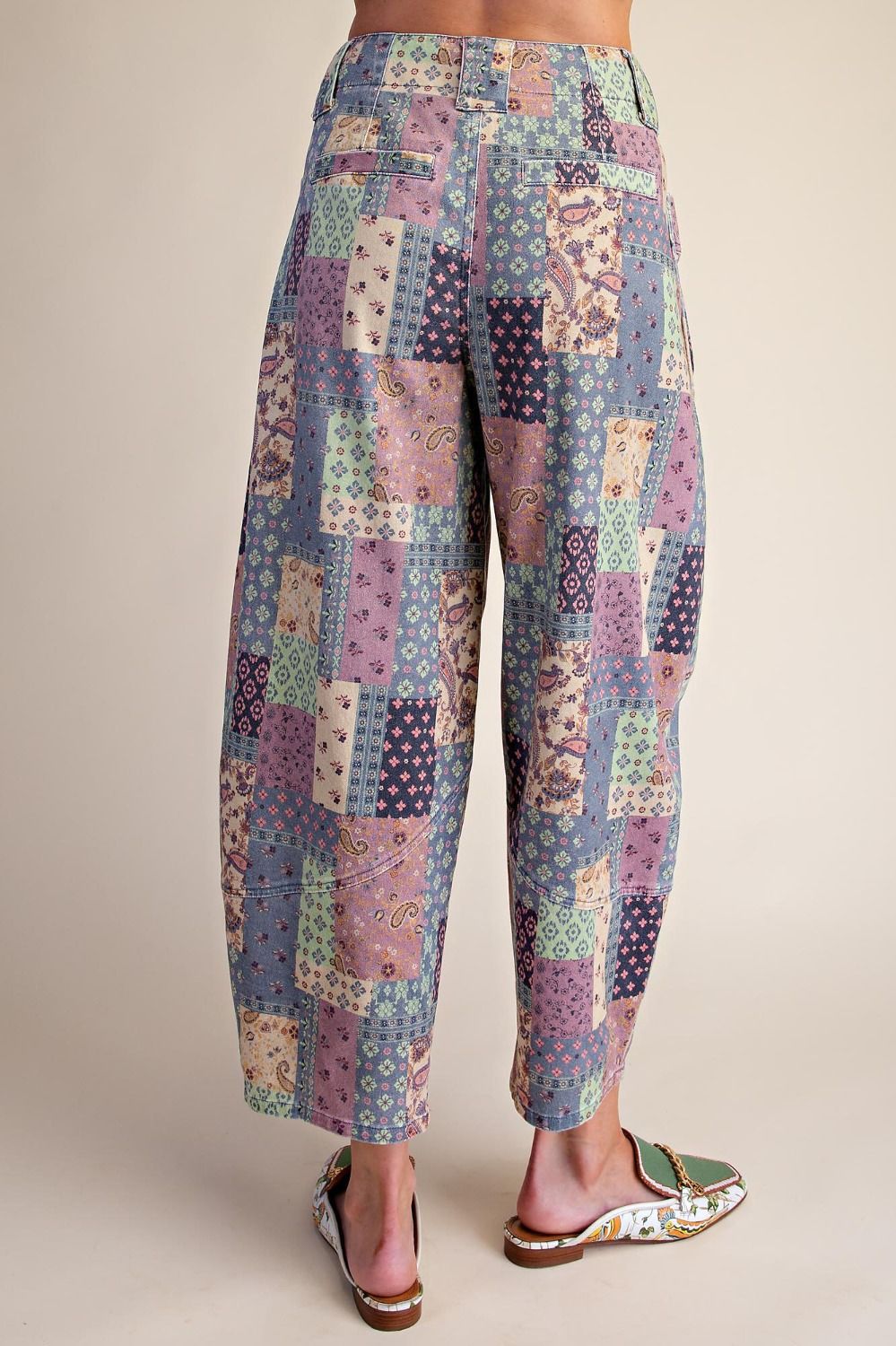 Patchwork Print Pants