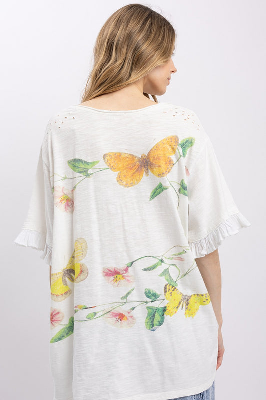 Butterfly Ruffle Tee