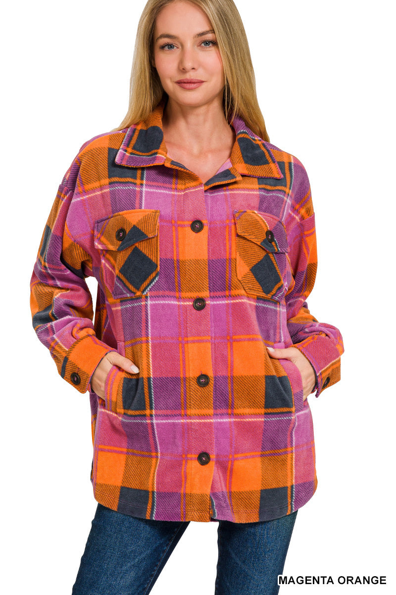 Polar Plaid Fleece Shacket