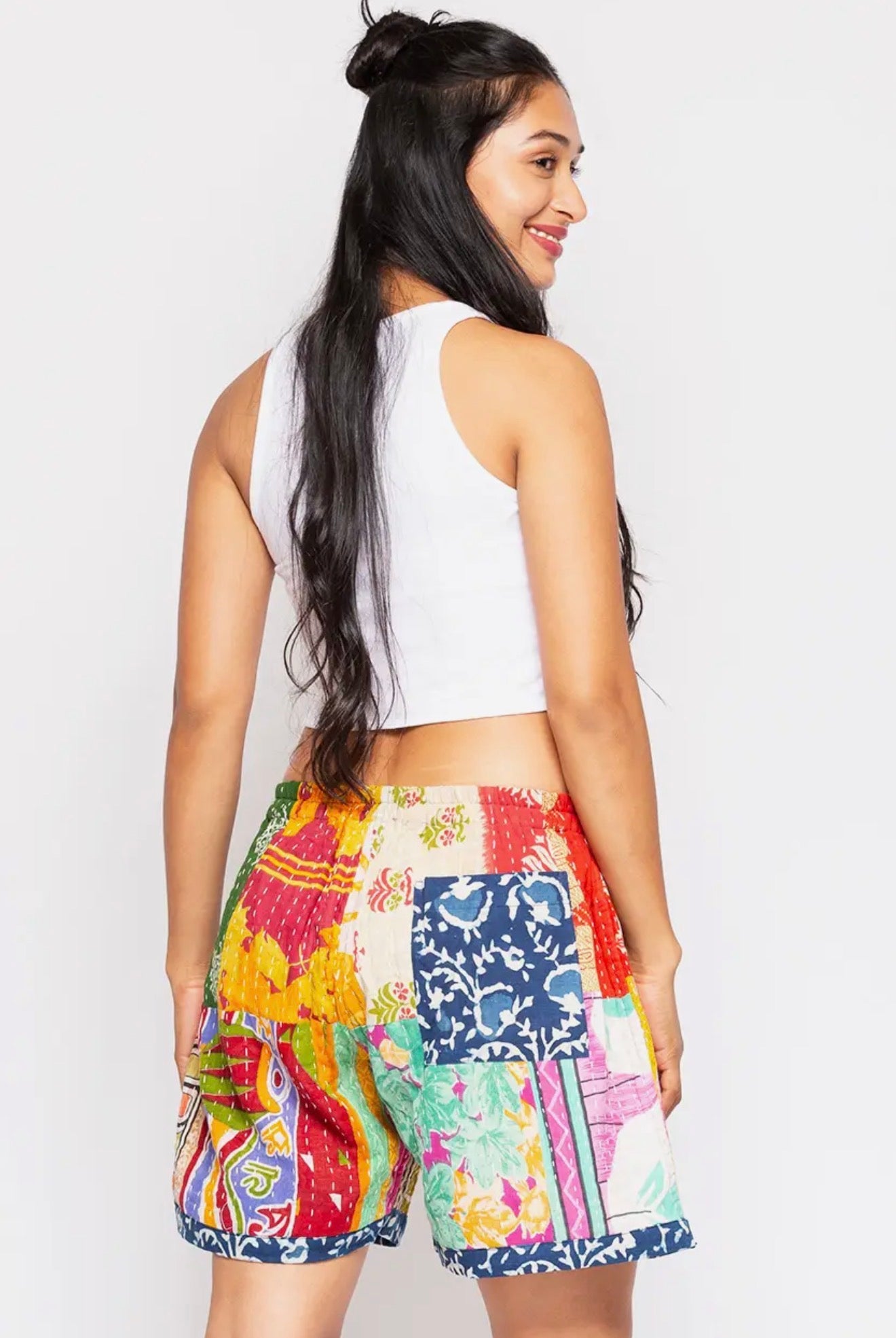 Kantha Patch Shorts