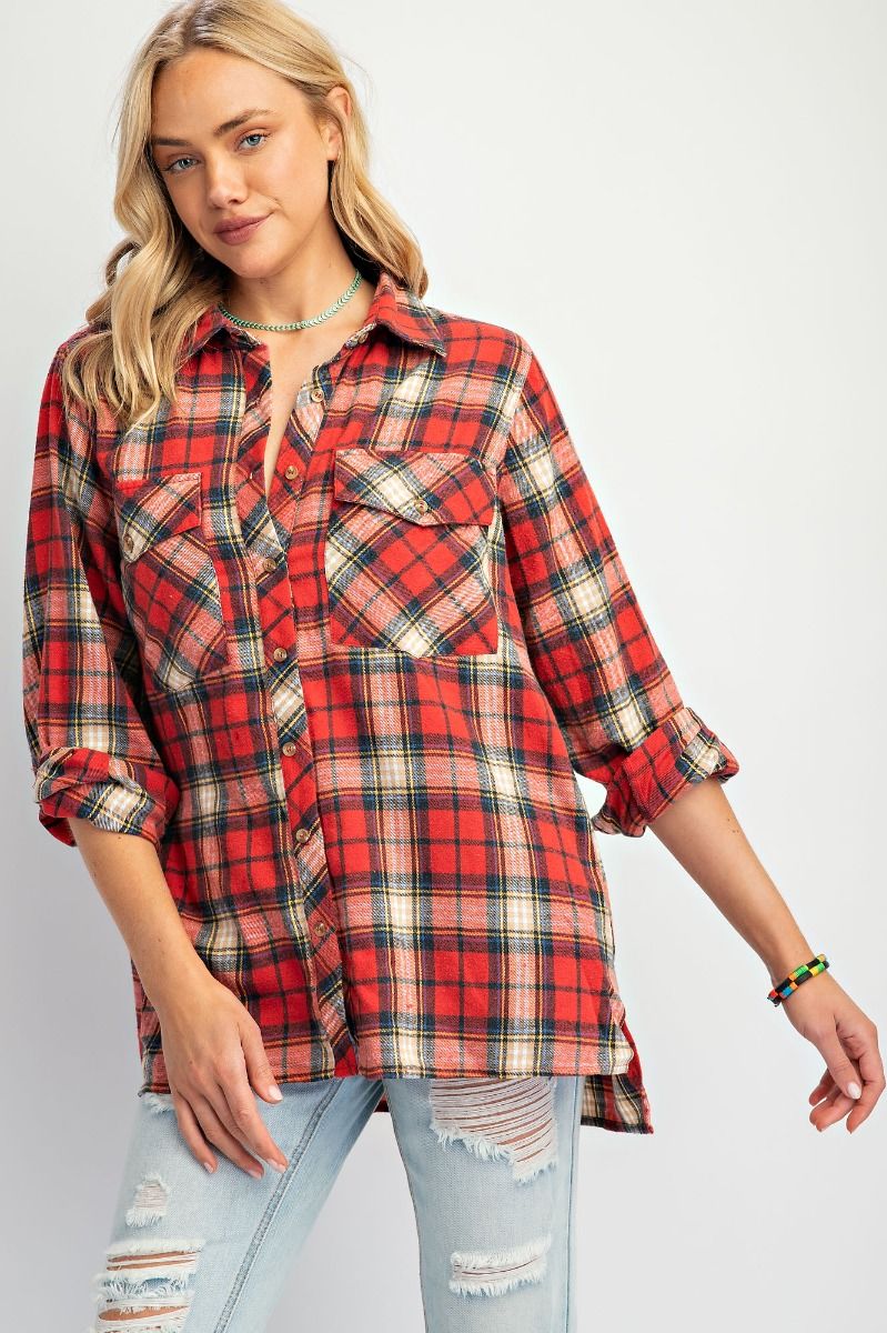 Elsie Plaid Top