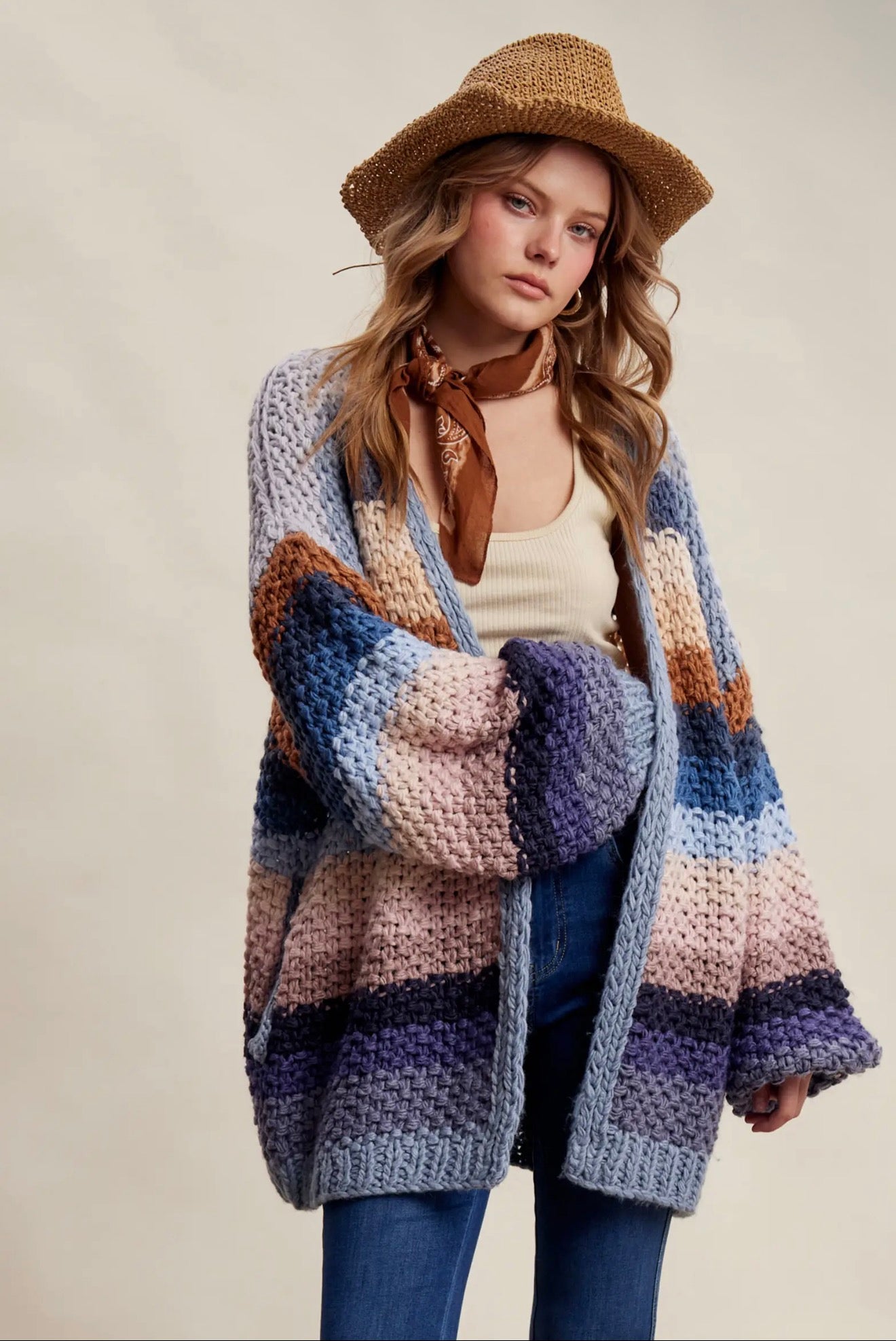 Rainbow Hand Crochet Cardi
