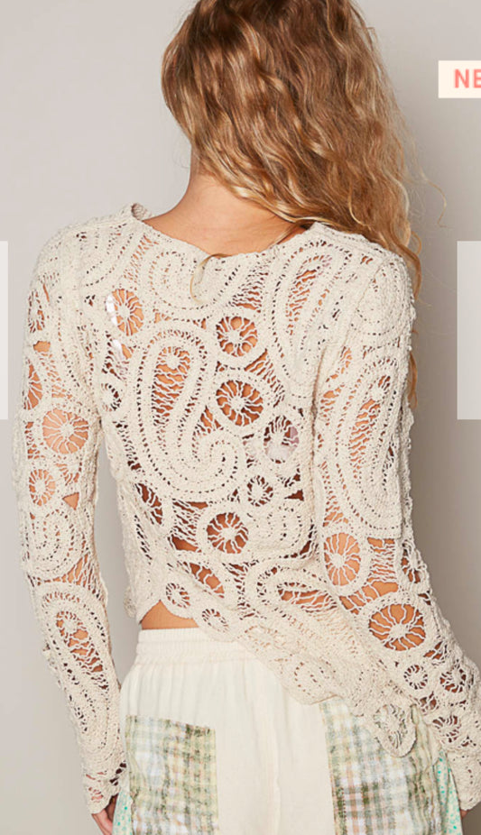 Cassie Crochet Pullover