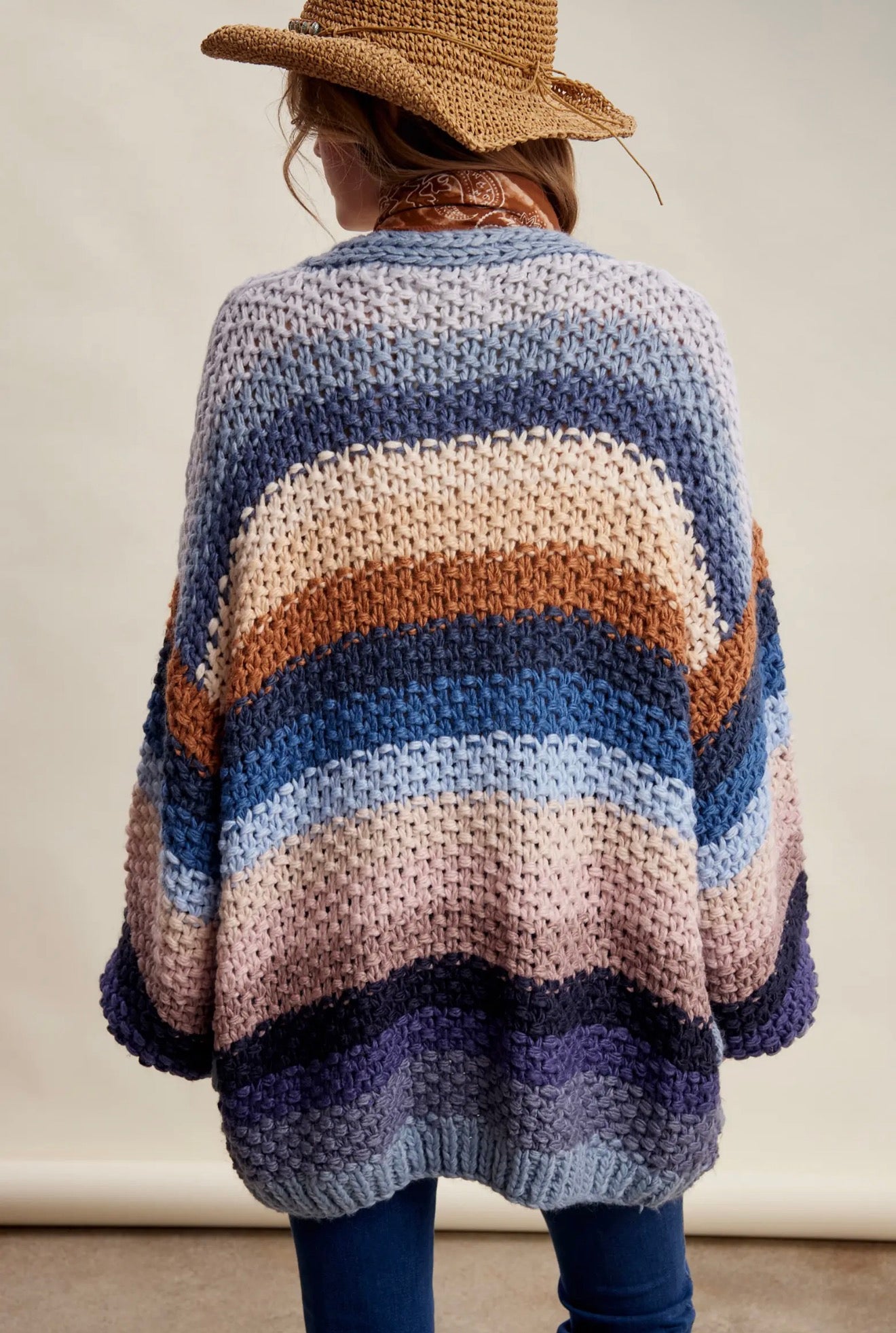 Rainbow Hand Crochet Cardi