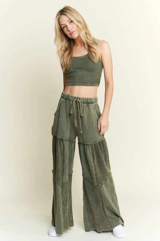 Chevron Terry Knit Pants
