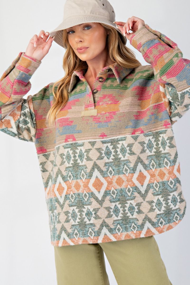 Aztec Fleece Pullover