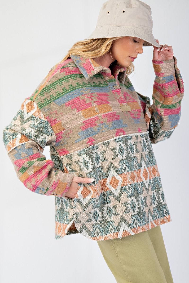 Aztec Fleece Pullover