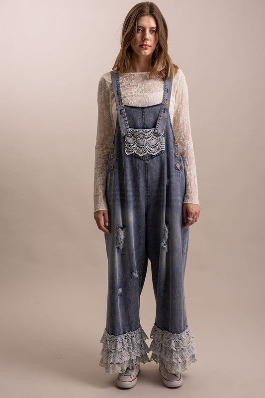 Lace & Denim Dream Overalls