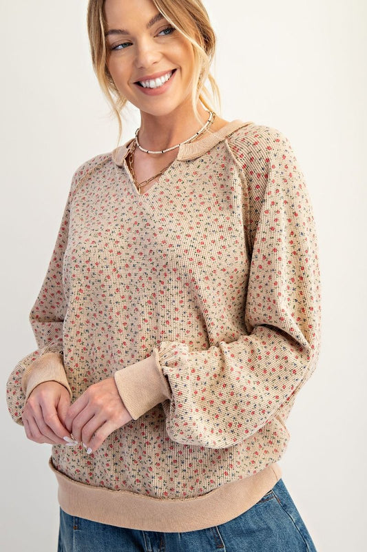 Vintage Floral Pullover