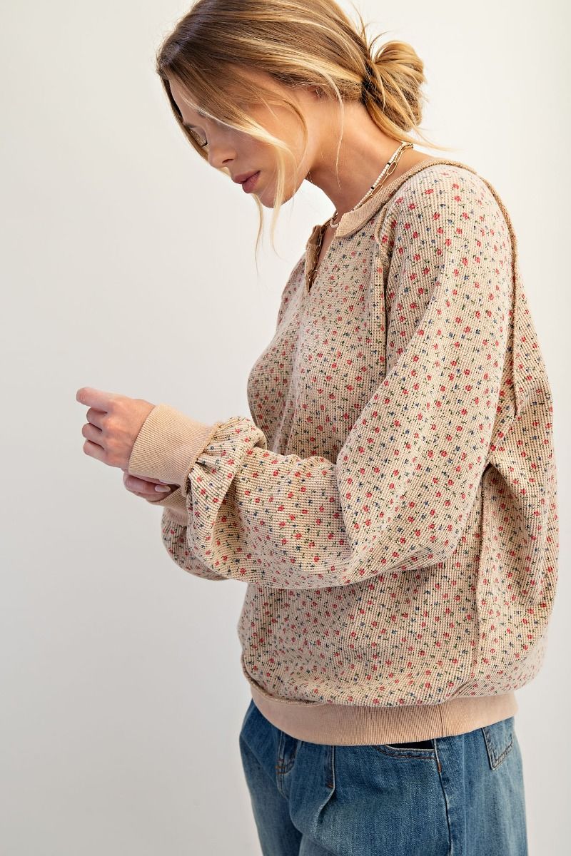 Vintage Floral Pullover