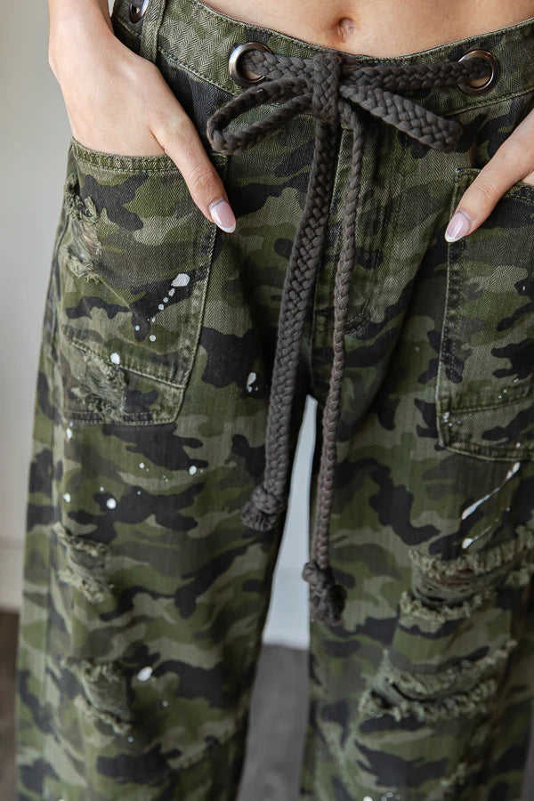 Distressed Camo Pants