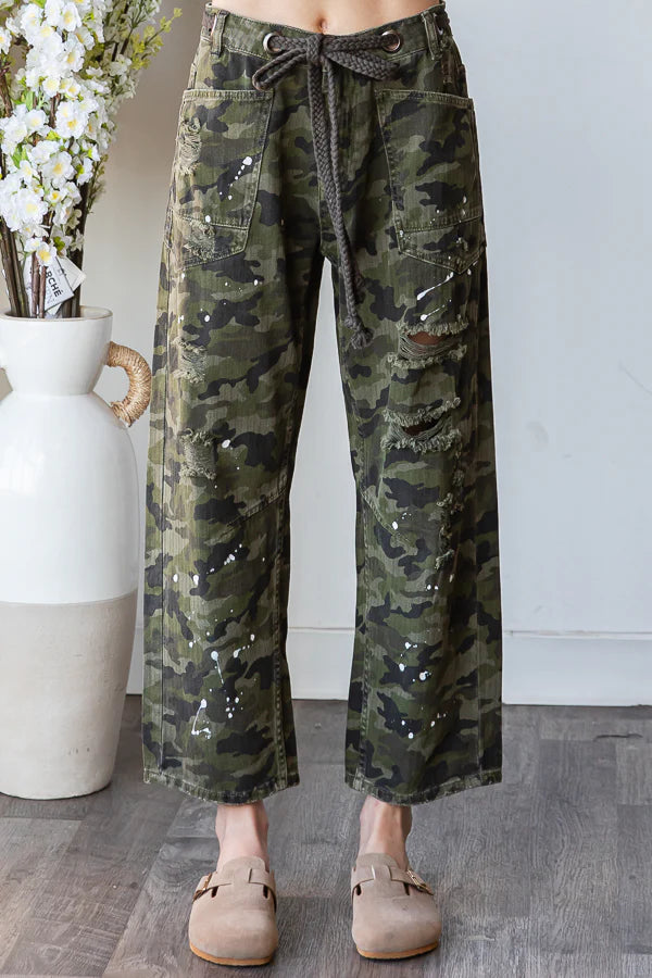 Distressed Camo Pants