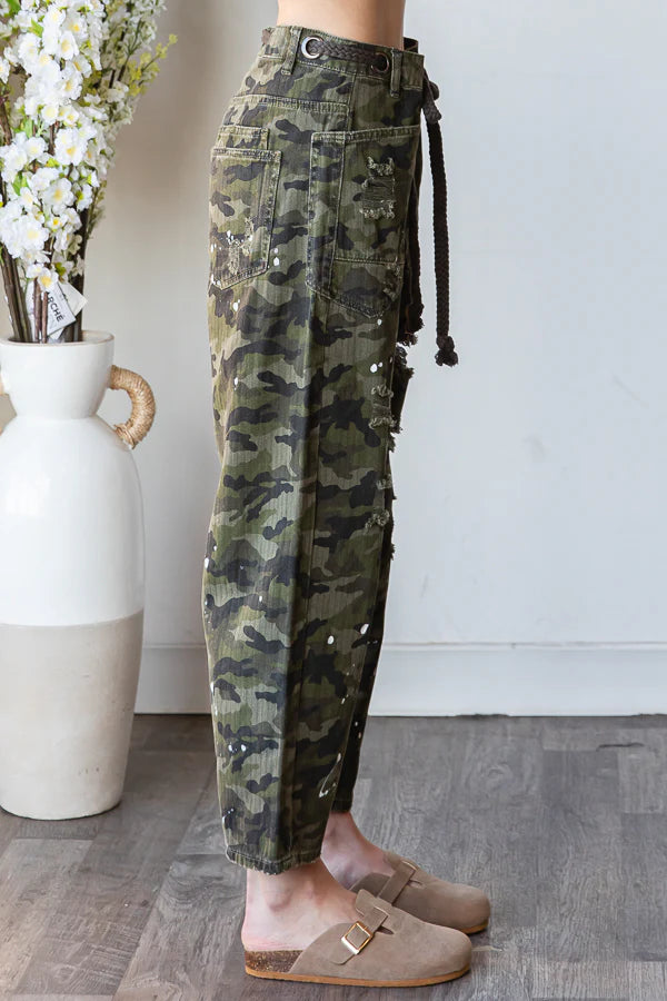 Distressed Camo Pants