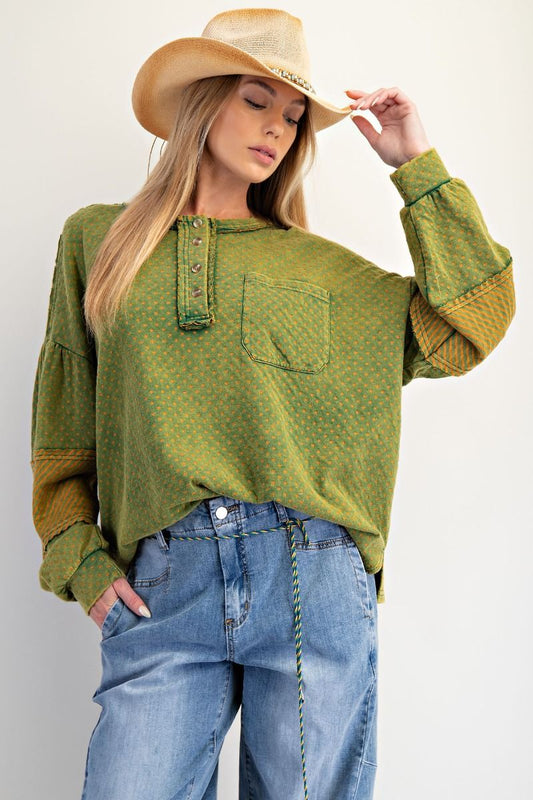 Mixed Print Pullover