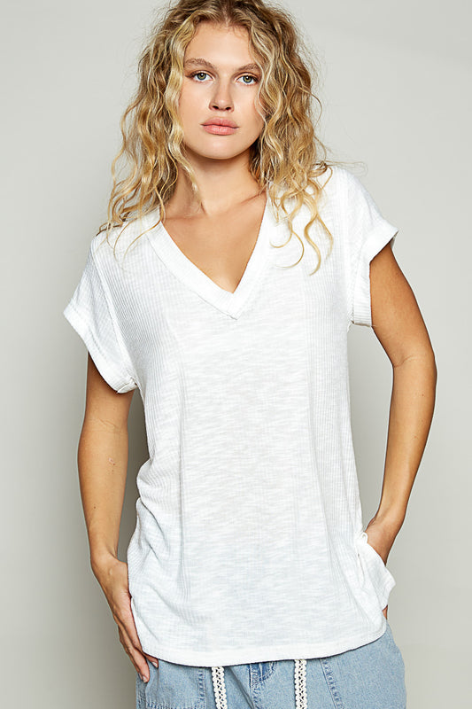 Ribbed Jersey Tee