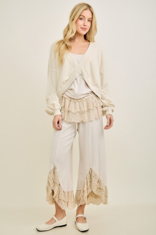 Lace Cropped Ruffles