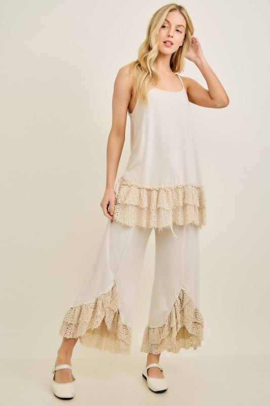Lace Cropped Ruffles