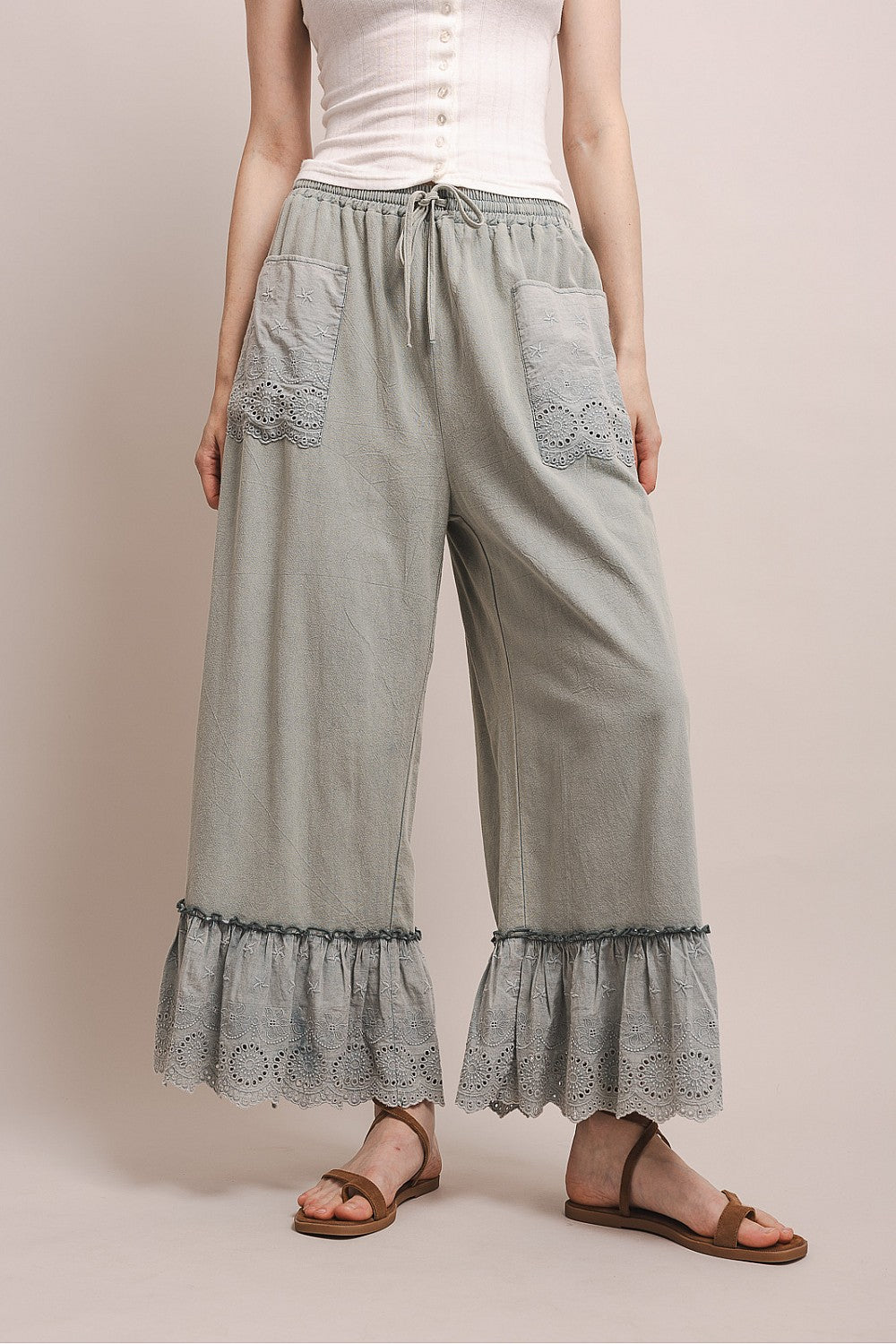 Seafoam Cropped Pants
