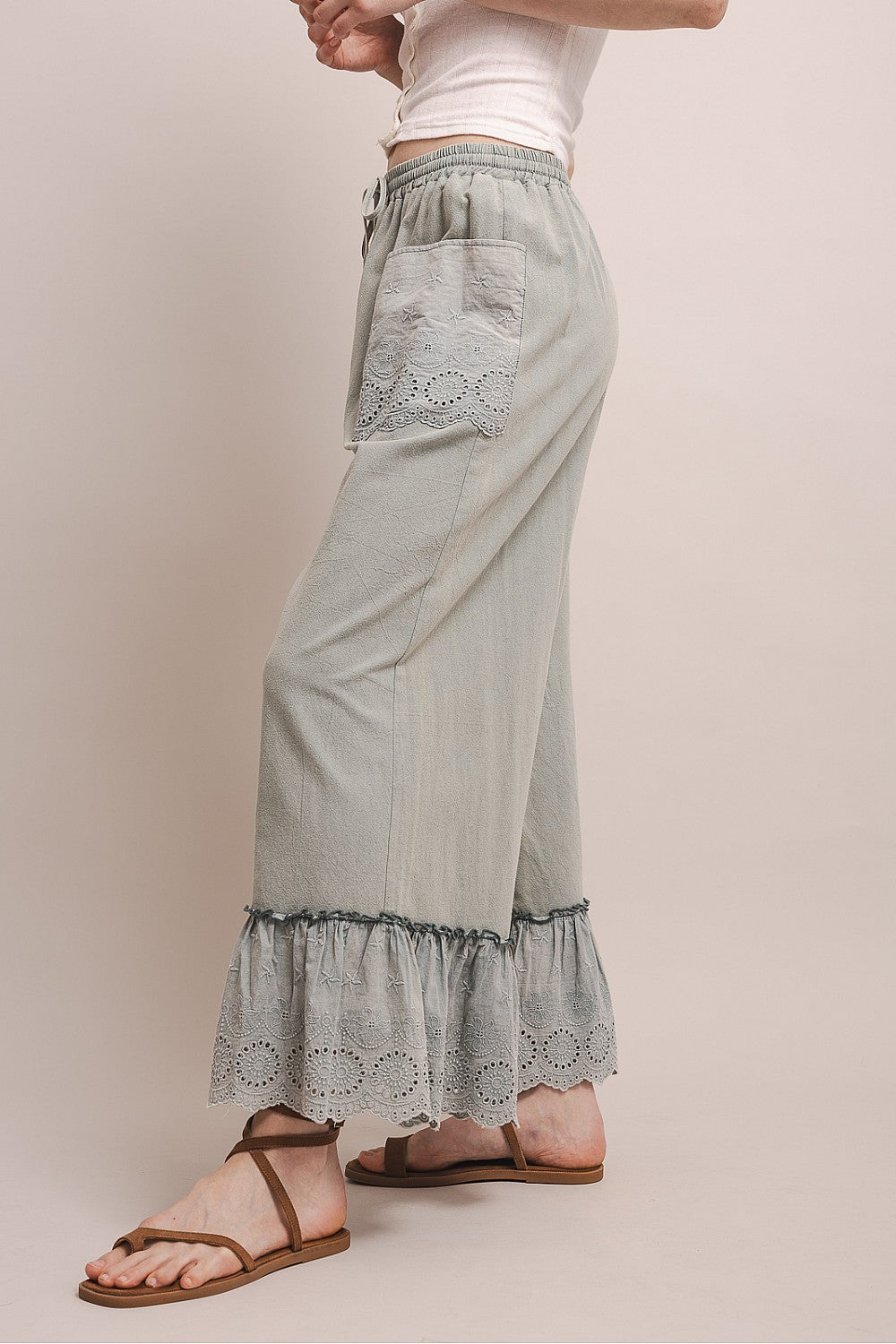 Seafoam Cropped Pants