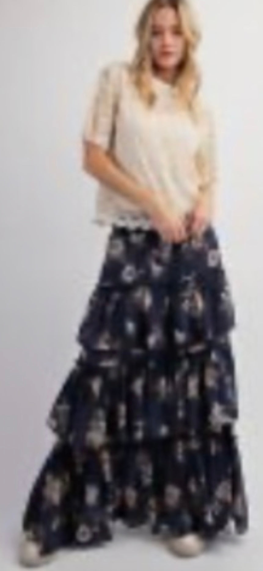 Navy Floral Dress/Skirt