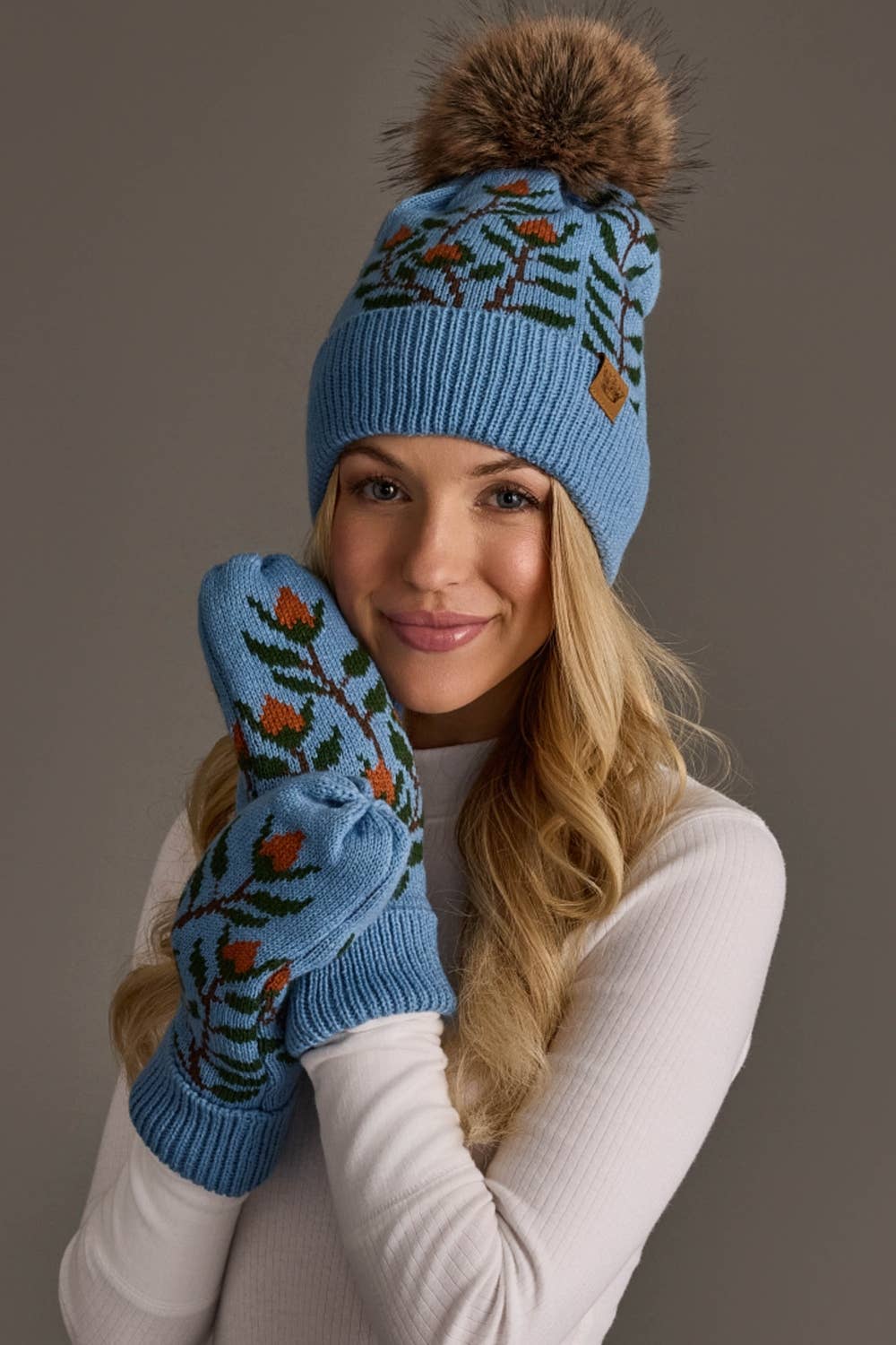 Blue Floral Hat
