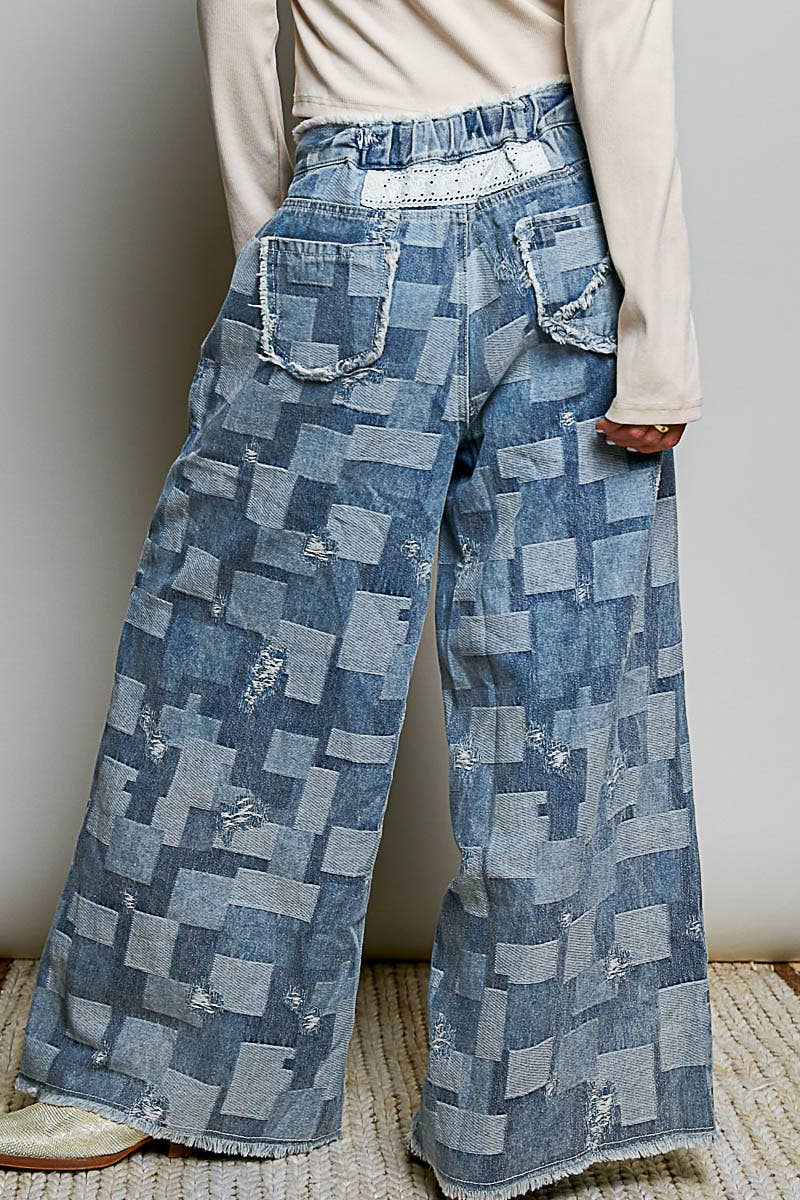 Trompe l'oeil Denim Pants