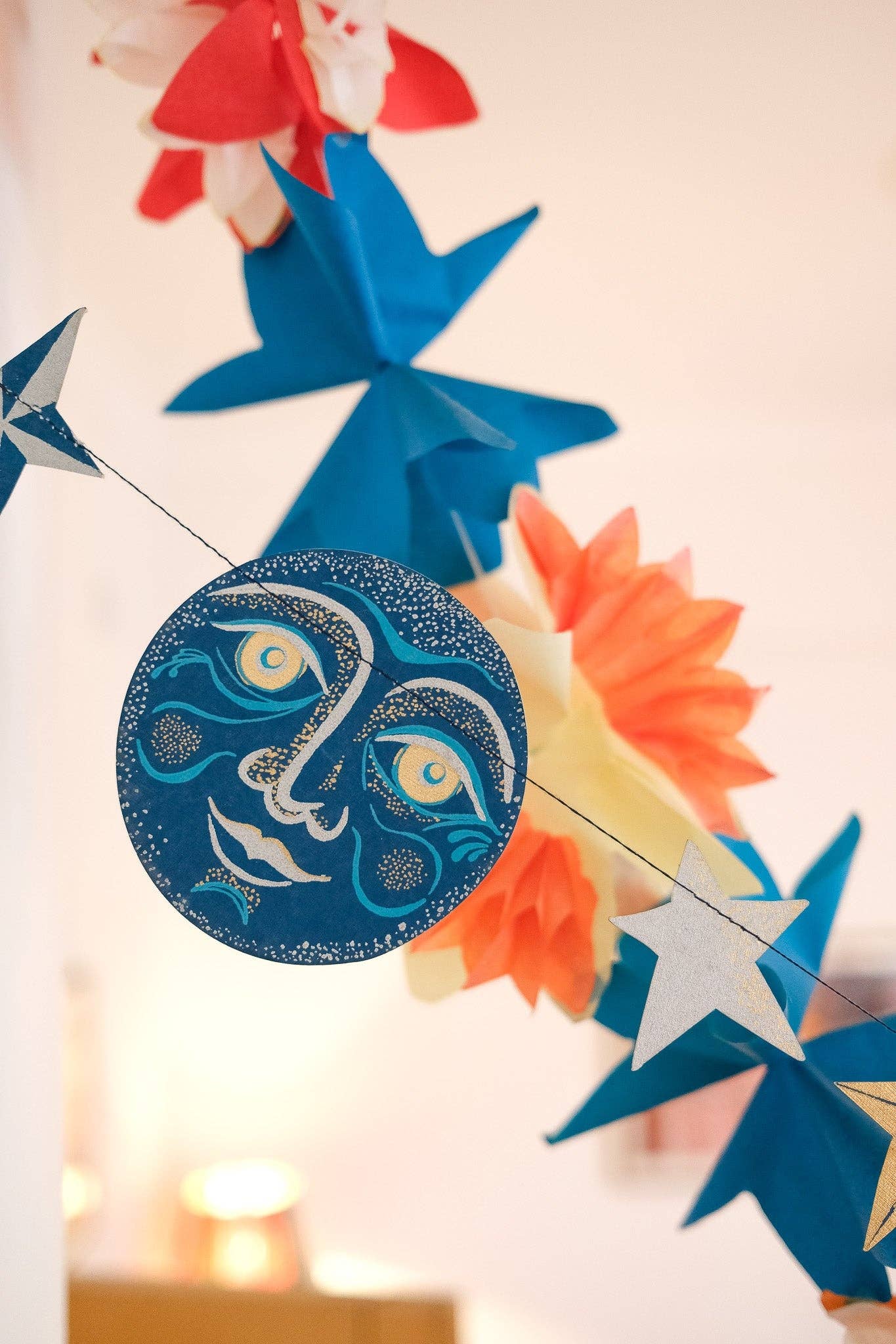 MAN ON THE MOON SEWN GARLAND