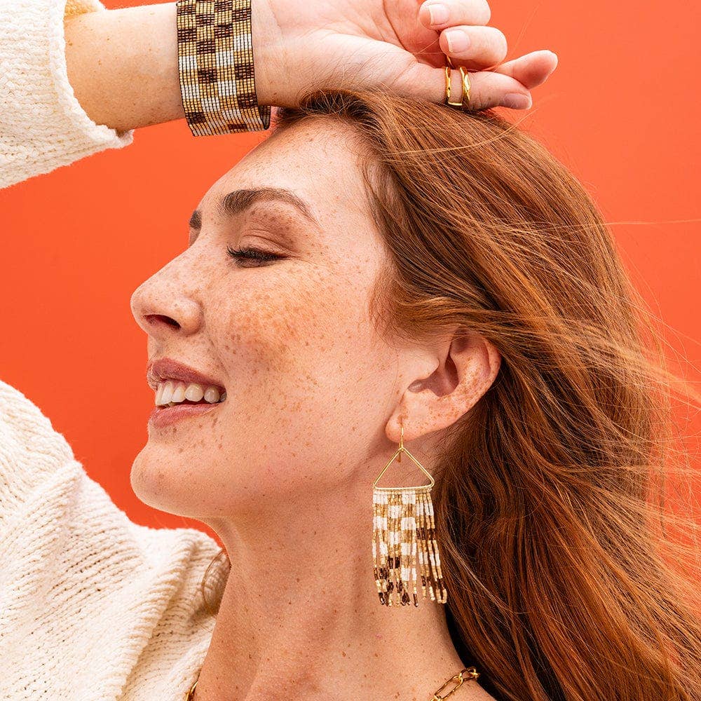 Paige Checked Earrings