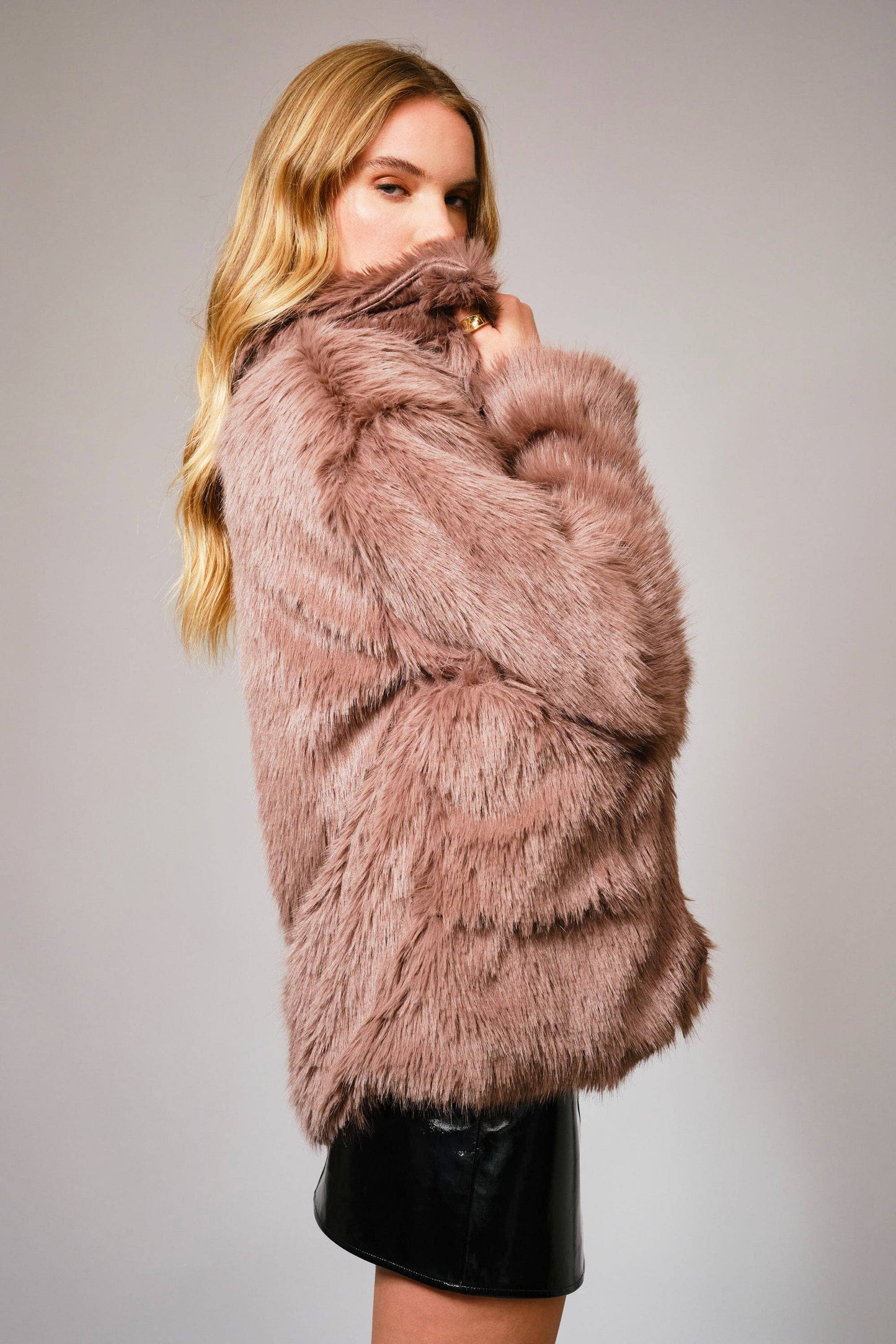 Shaggy Faux Fur Coat