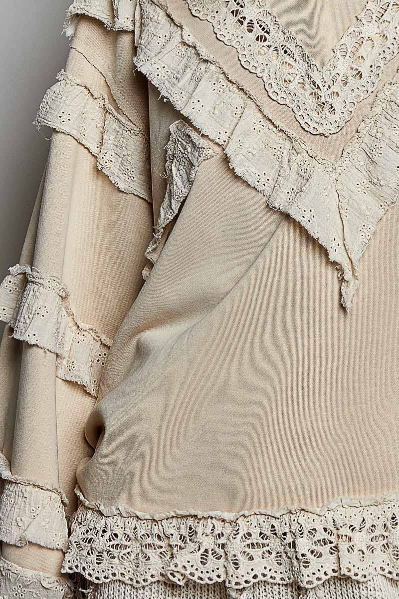 POL: Darling Ruffle Sweatshirt