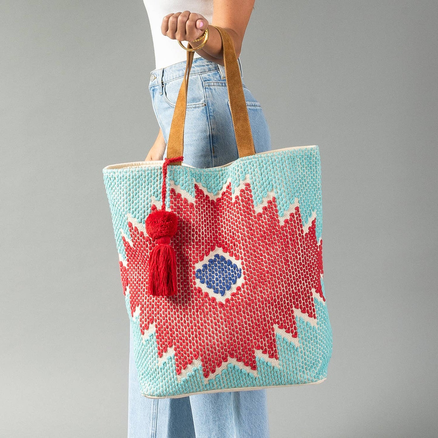 Red Aztec Tote