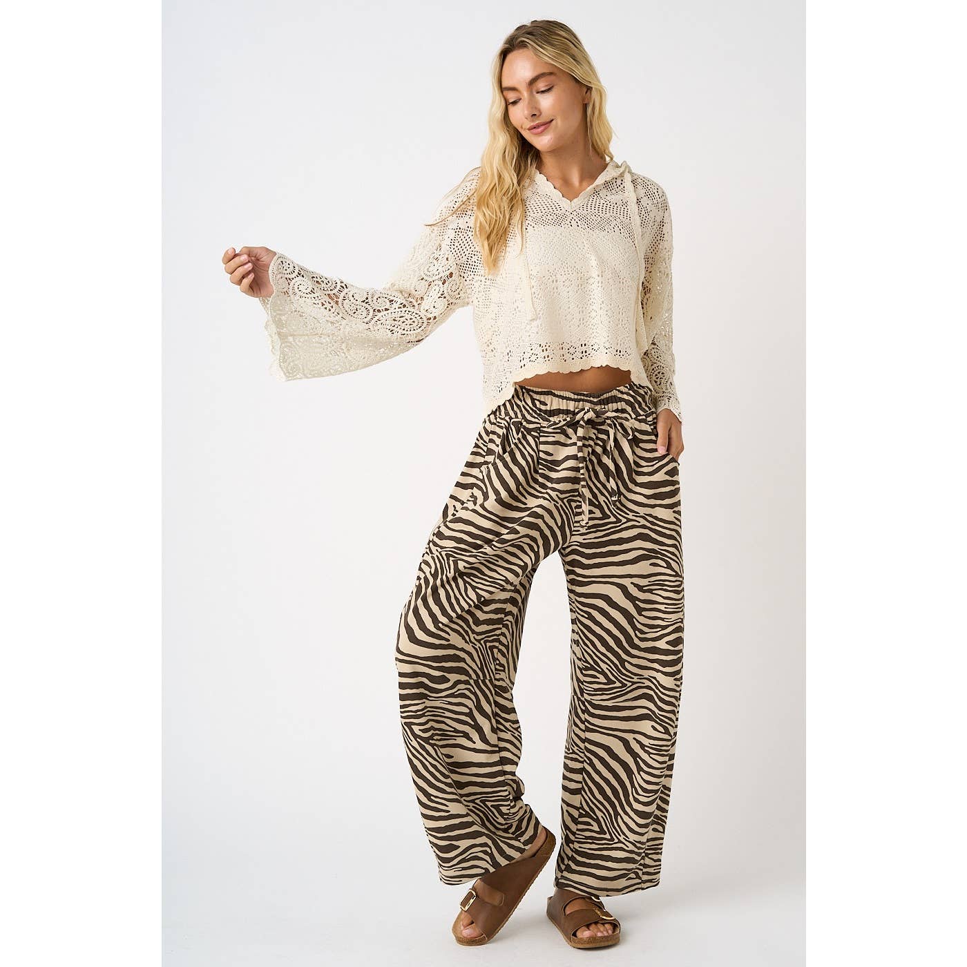 Zebra Barrel Pants