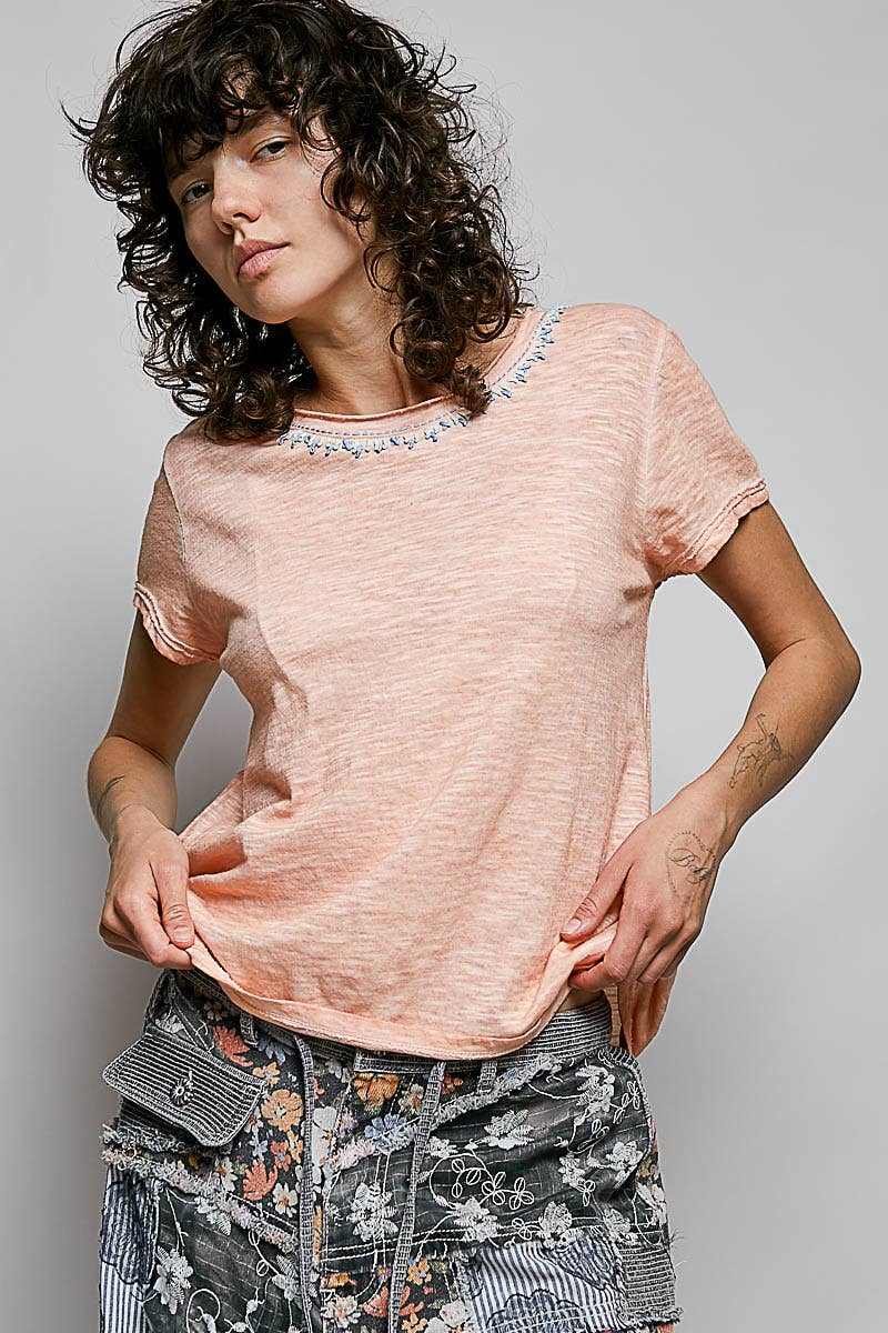 Pol: Hand-Stitched Knit Top
