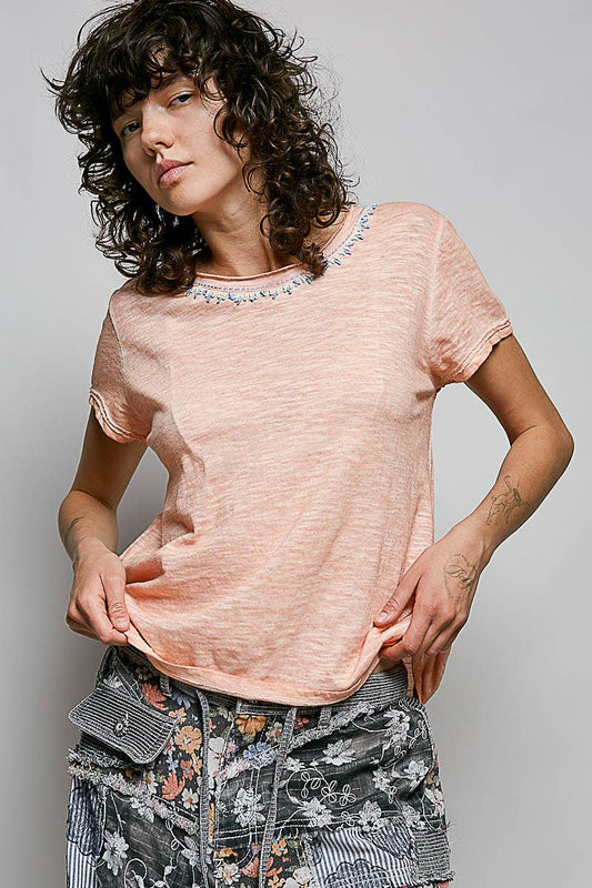 Pol: Hand-Stitched Knit Top