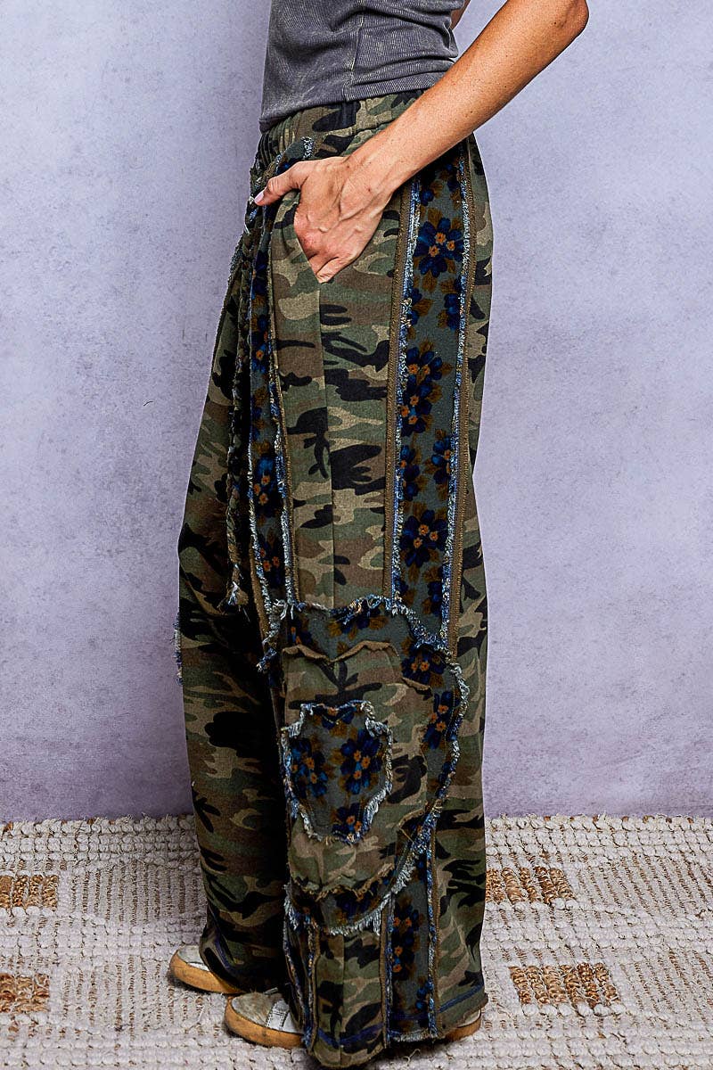 POL: Camo Patch Pants