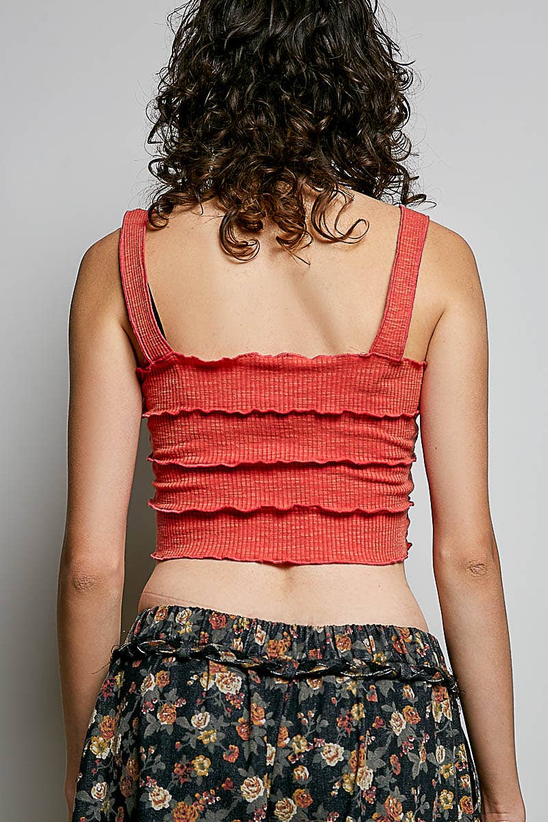Pol: Merrow Edge Crop Top
