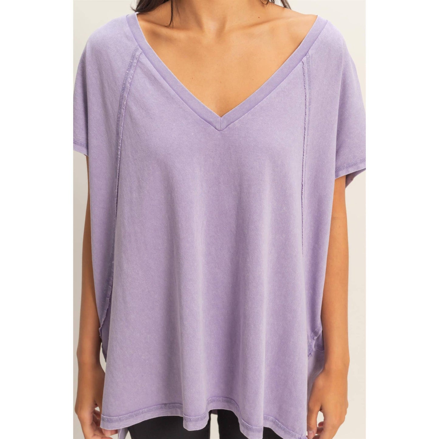 Oversized V-Neck Top