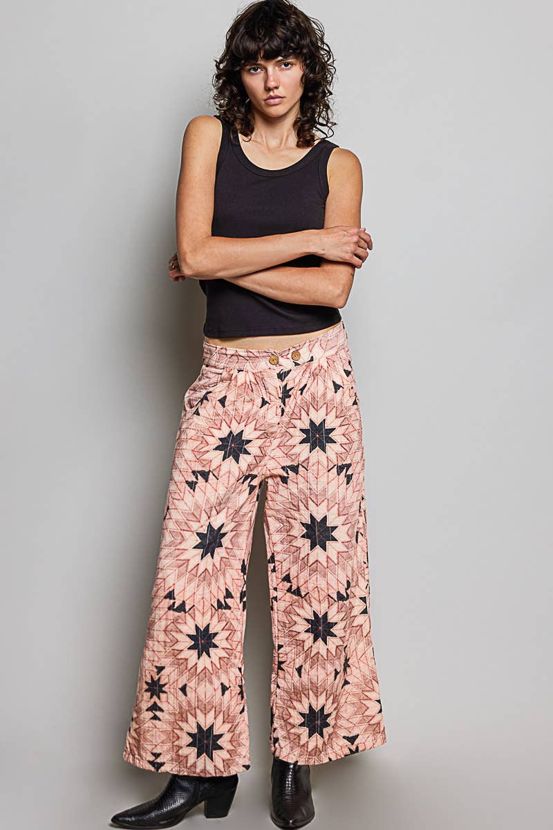POL: Geo Star Quilted Pants