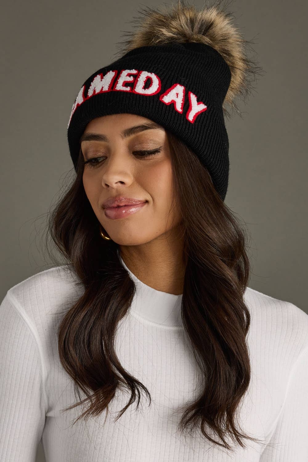 Black, White & Red Game Hat