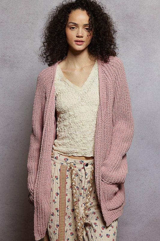 POL: Chenille Open Cardi