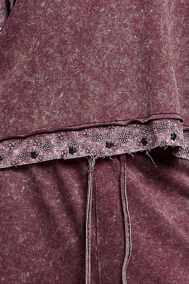 Pol: Ruffled Stud Pullover