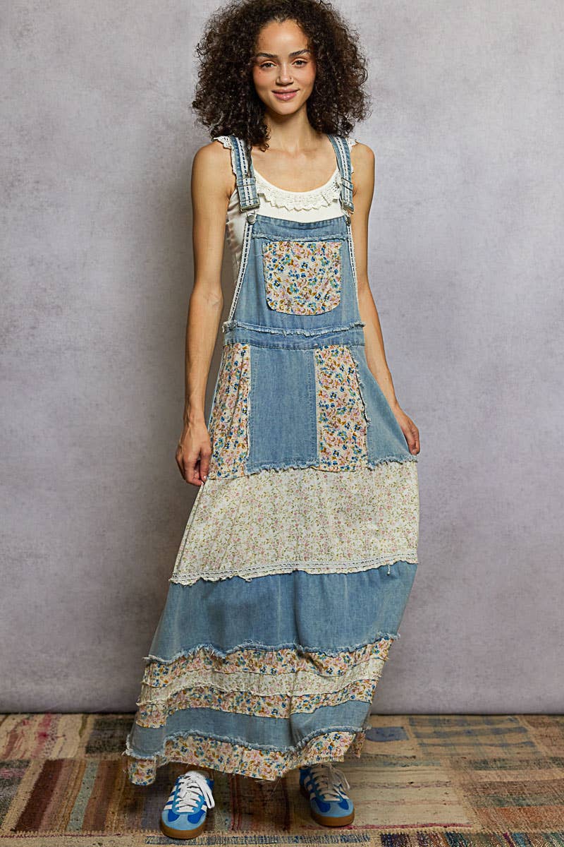 Pol: Denim Patch Jumper Dress