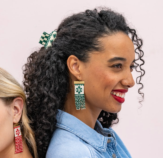Green Holiday Earrings