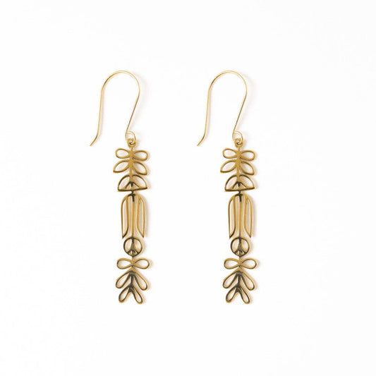Botanical Floral Drop Earrings
